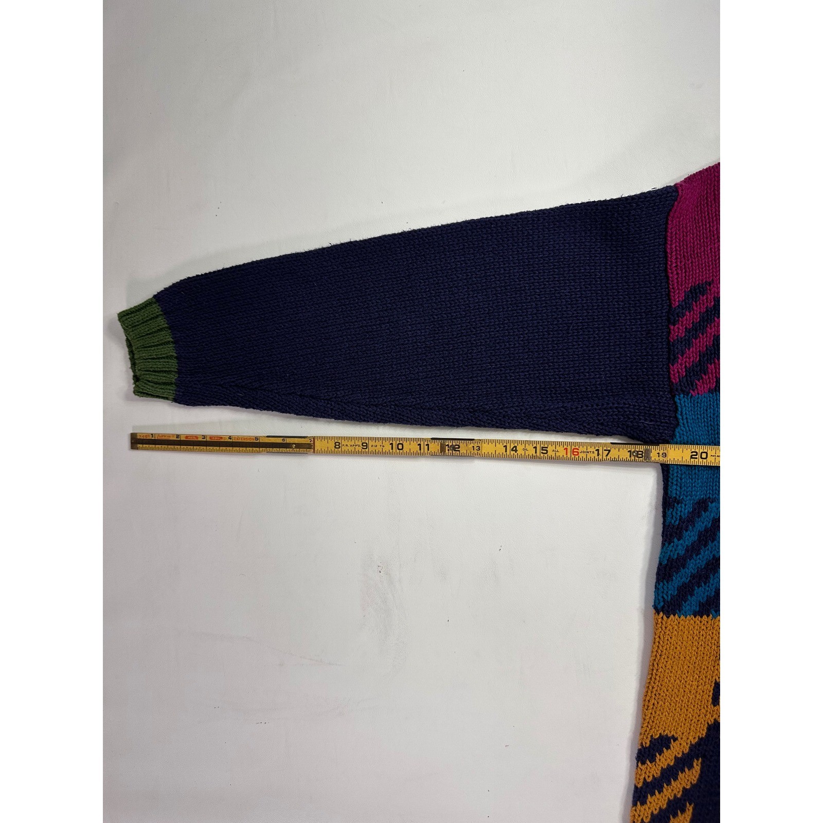 All Points Vintage 90s Colorblock Patchwork Mock Neck Sweater Y2K Medium