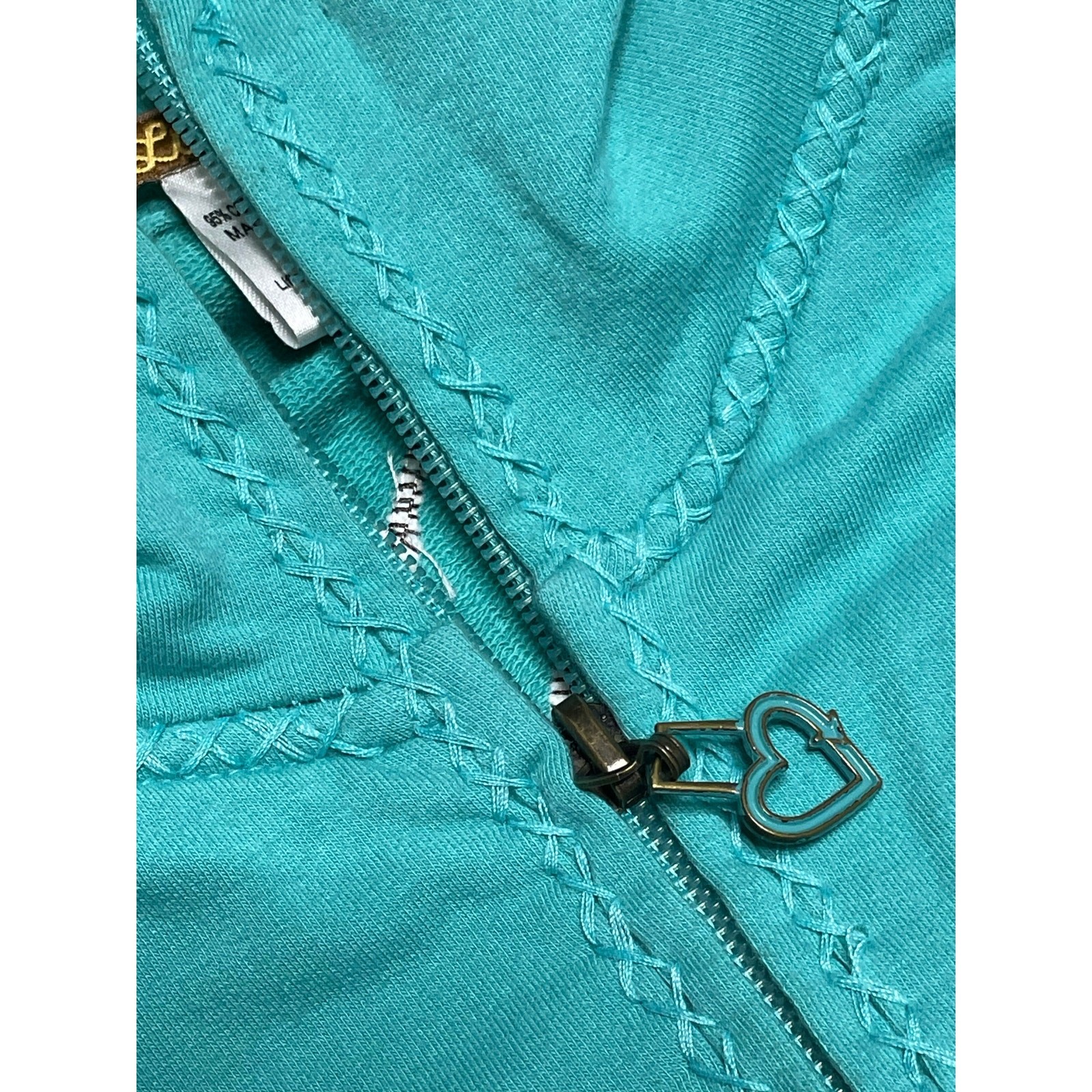 Luxirie by LRG Activewear Zip Front Aqua Sweatshirt Jacket size XL