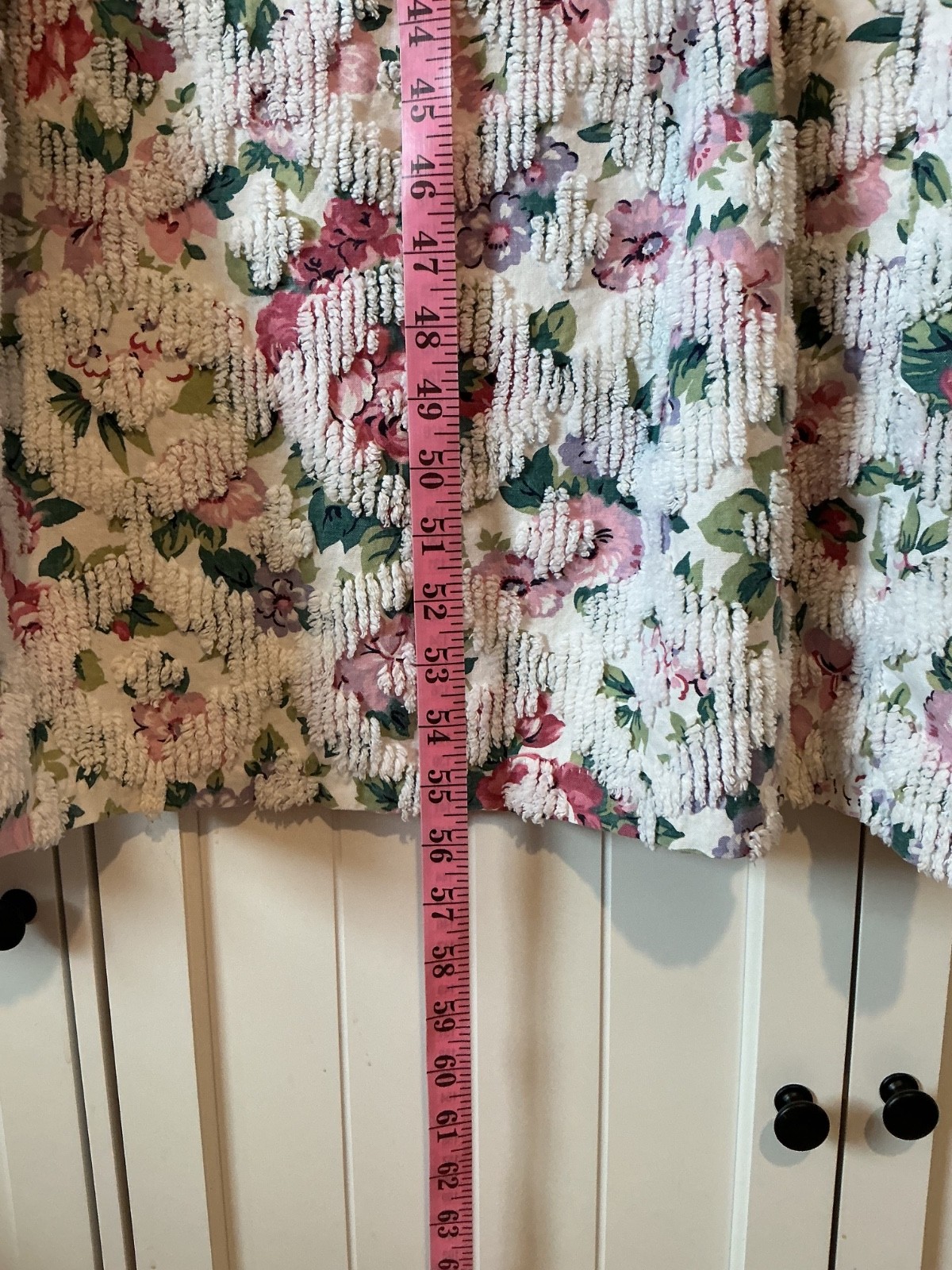 Vintage 60s Stan Herman Herbcraft Chenille Floral Belted Robe Women&rsquo;s Med/Large