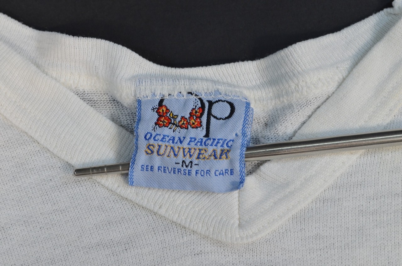 VTG Ocean Pacific Sunwear Lightweight Thin Cropped Pullover OP Medium Shirt