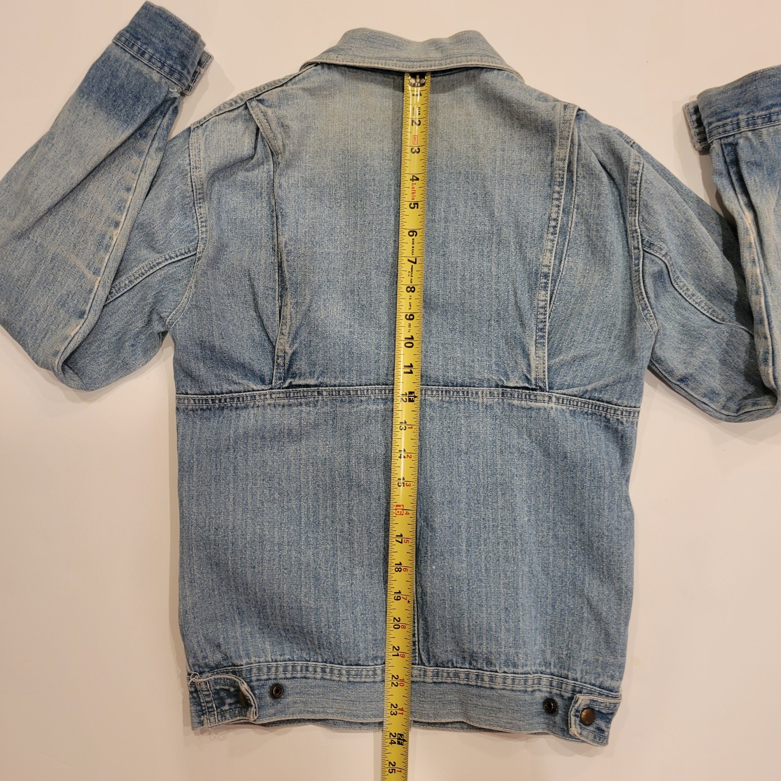 Vintage Union Bay Denim Jacket 100% Cotton Trucker Country Distressed Size Small