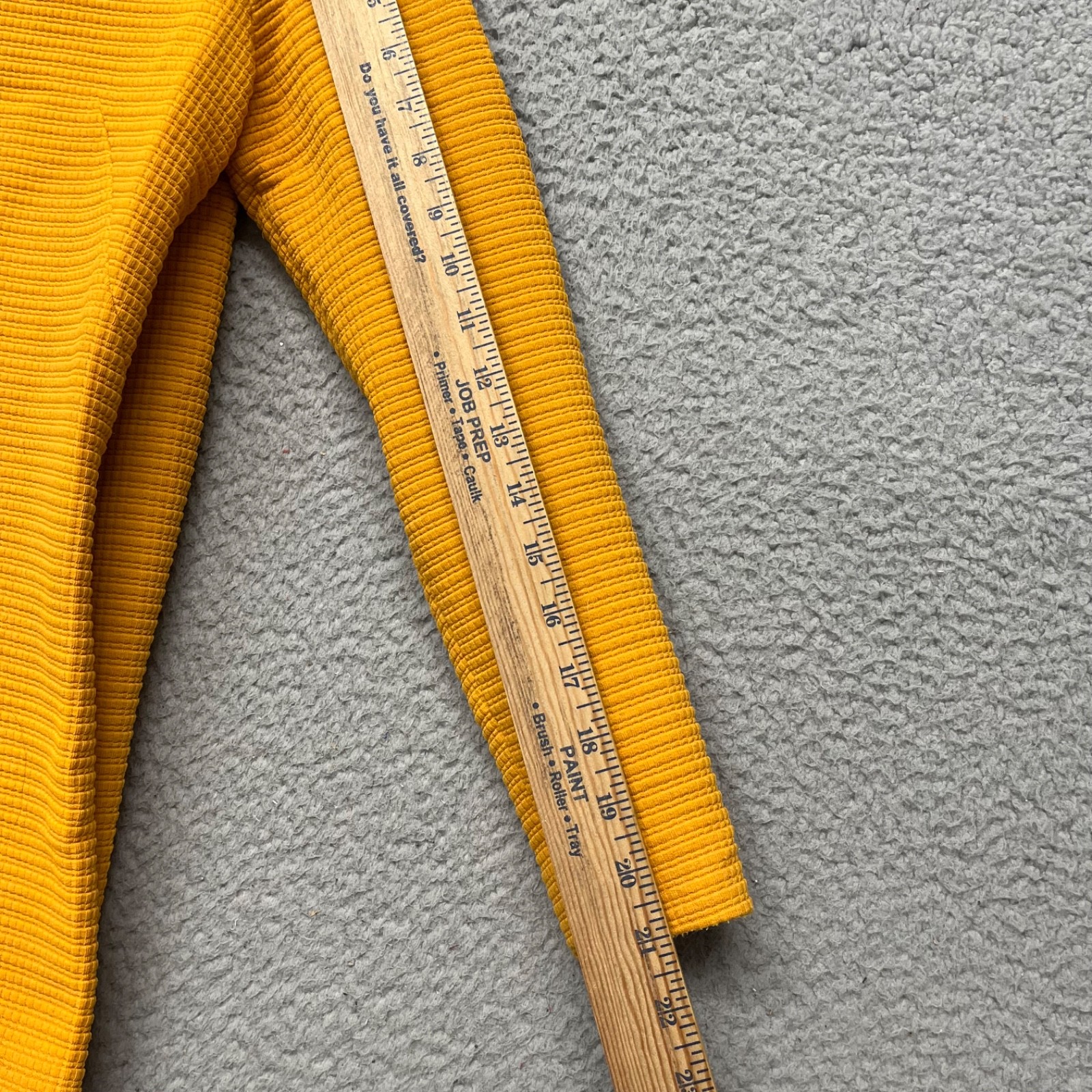 60&rsquo;s Leisure Pant Set Womens S Marigold Yellow Textured Dacron Polyester 70&rsquo;s