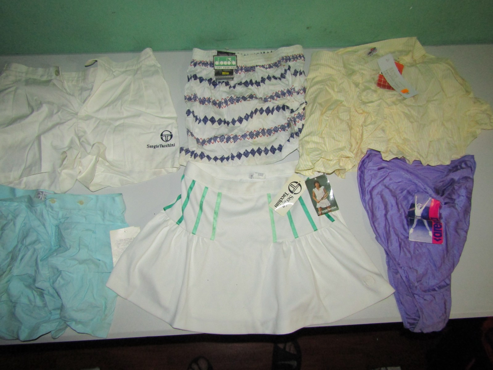 Seven vintage tennis women shorts BNWT Diadora, Sergio Tacchini, Ellese 90s