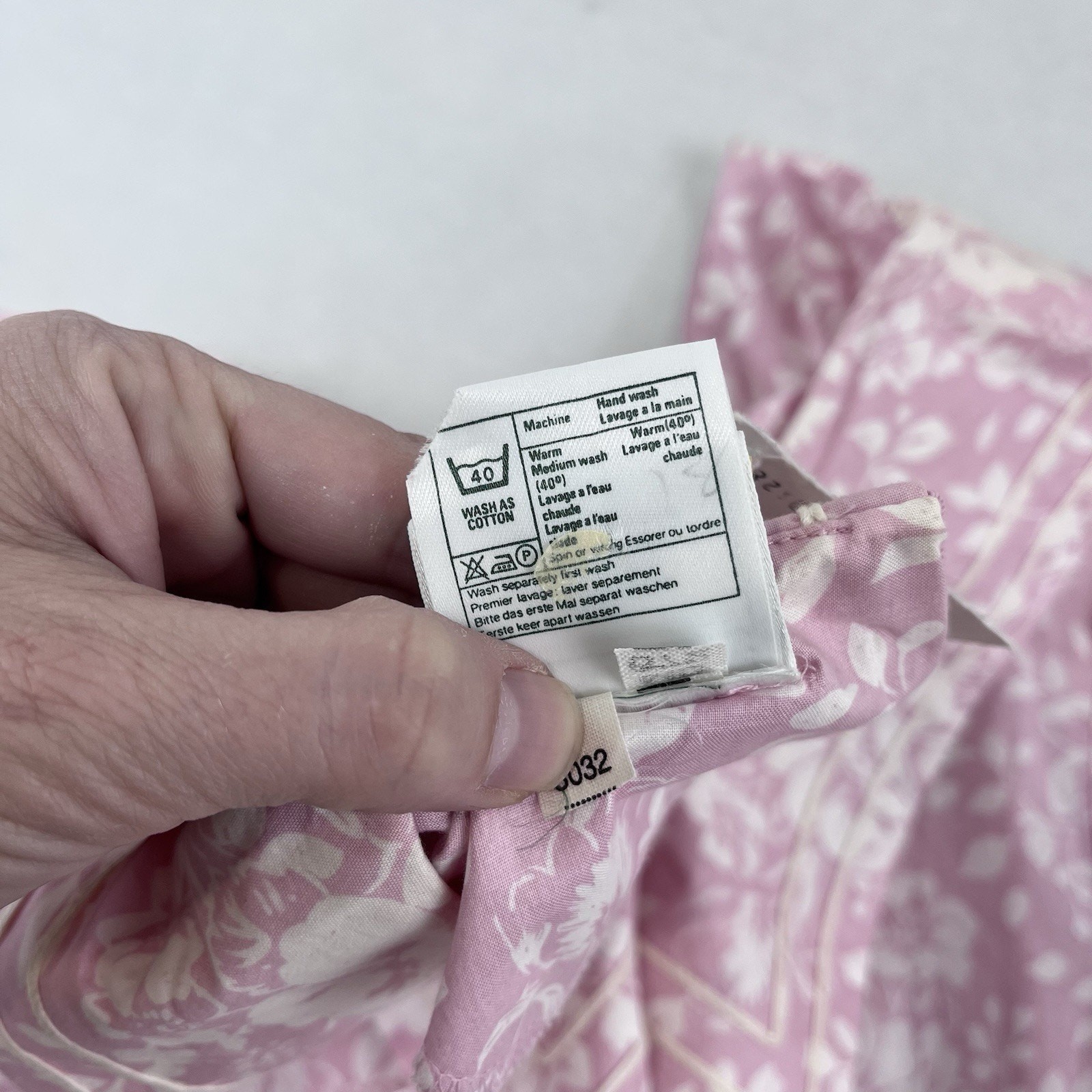 Vintage 80s LAURA ASHLEY NEW Dress Pink Floral Sailor Puff Sleeve 12