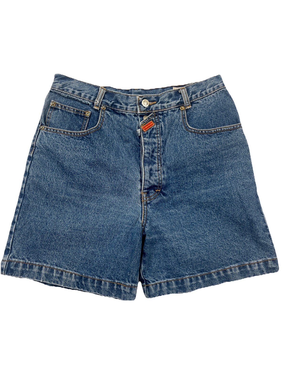 Vtg Lawman Denim High Waisted Button Fly Shorts Retro Size 13