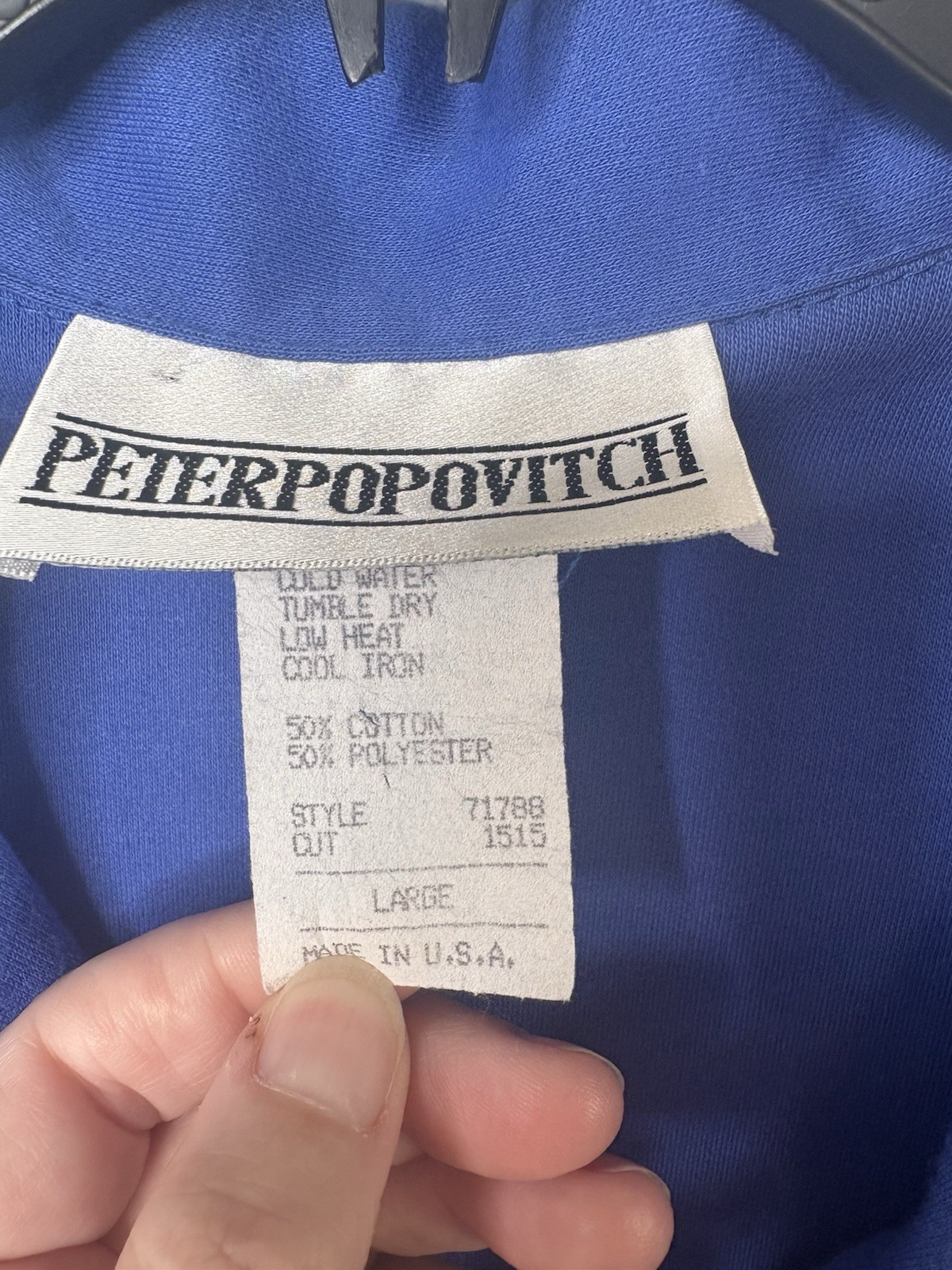 Vintage Peter Popovitch Large Blouse with Embroidered Flowers