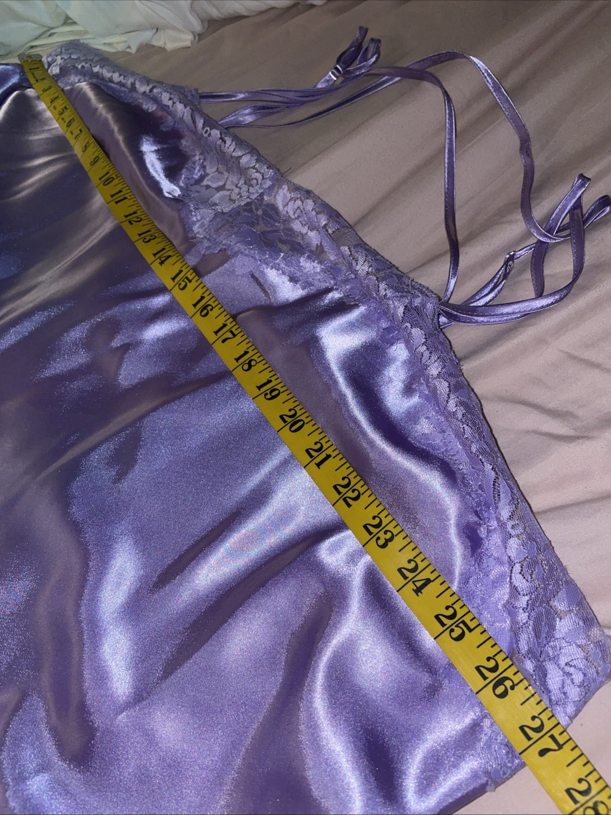 Woman’s Plus 2X 26/28 Liquid Glossy SATIN Long GOWN NIGHTGOWN Lingerie Plunge Bk