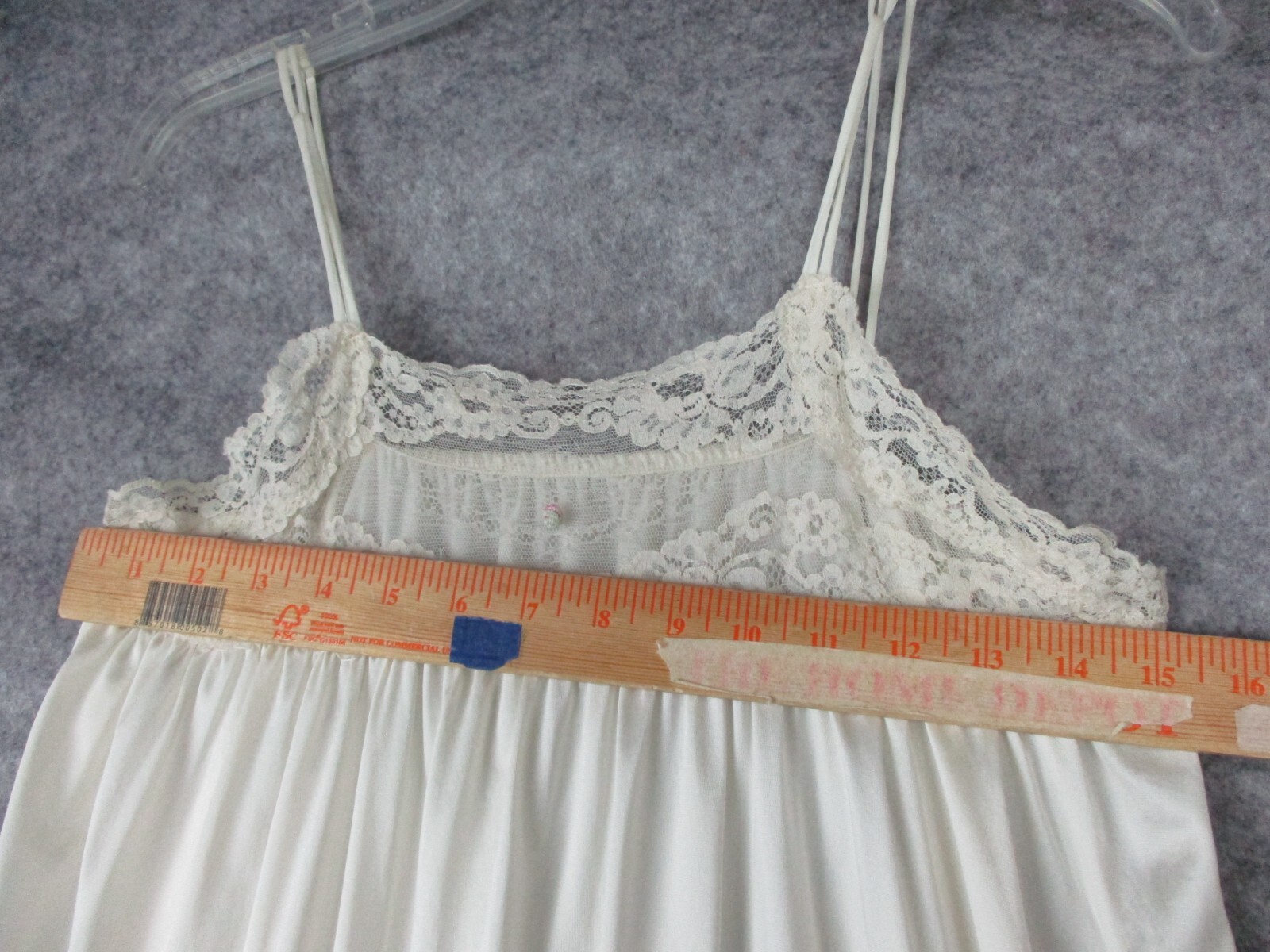 Miss Elaine Peignoir Robe nightgown & Dress Women S Ivory BUTTER SOFT Nylon Lace