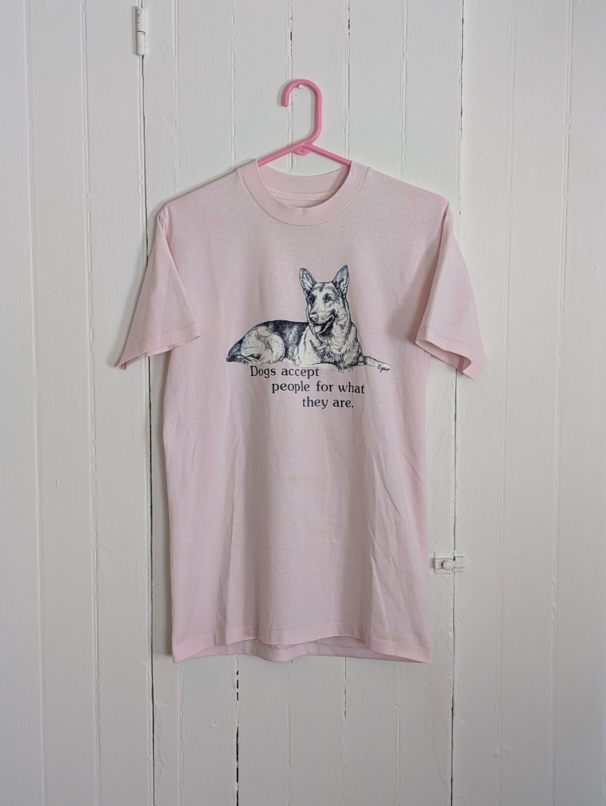Vintage 1990&rsquo;s « Dogs Accept People For Who They Are » T-Shirt Women&rsquo;s Size M/L