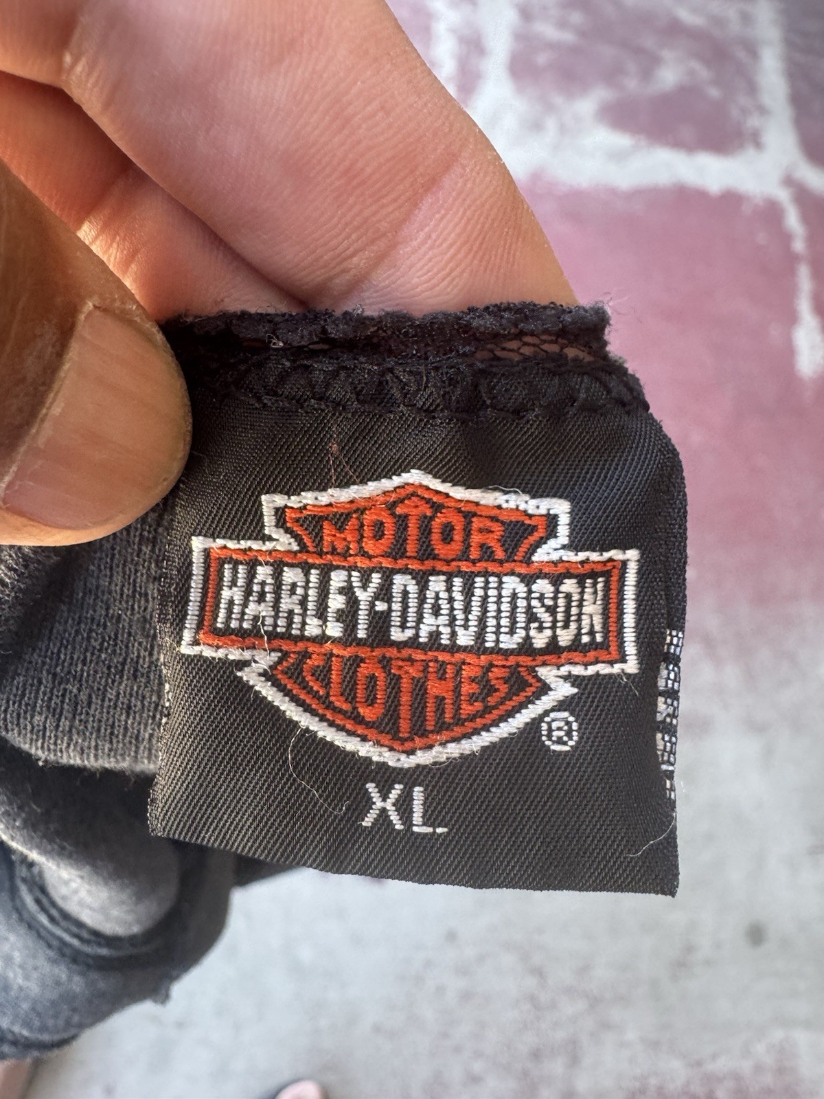 Vintage Harley Davidson Vintage 3D Emblem Black Lace Tank Top Forever Wild XL