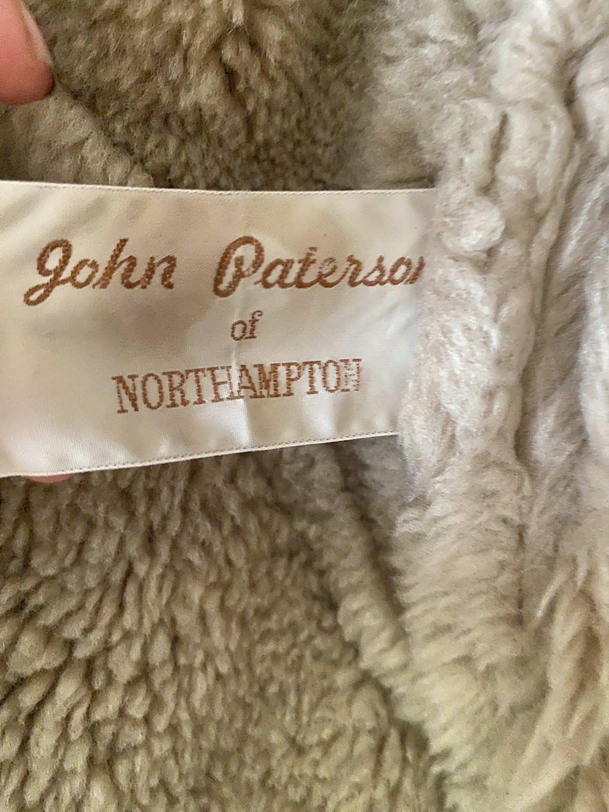 Vintage John Paterson UK Shearling Coat Real Lambskin 38 England Leather Women