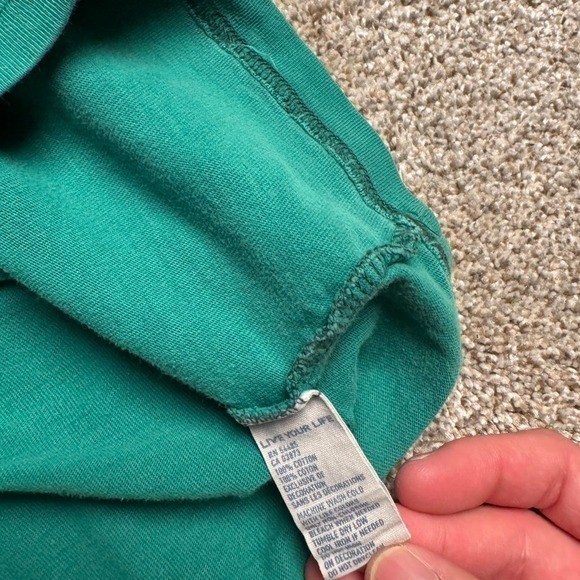 GREEN AMERICAN EAGLE « VINTAGE FIT » PATCHWORK TEE
