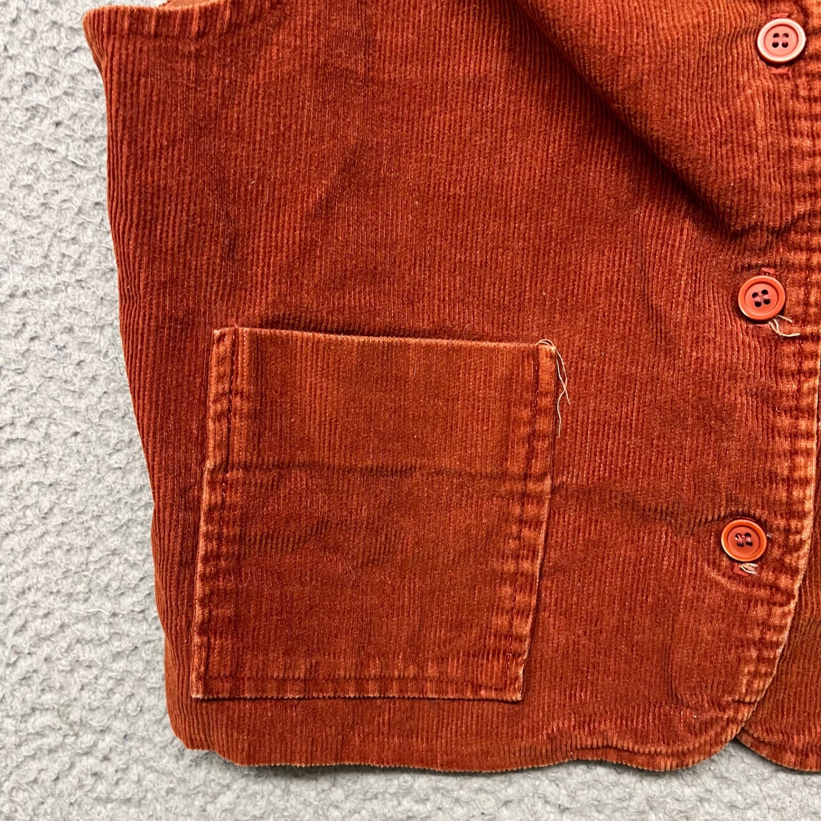 Vintage Sears Jr Bazaar Vest Brown Corduroy 60&rsquo;s 70&rsquo;s Retro Disco Western