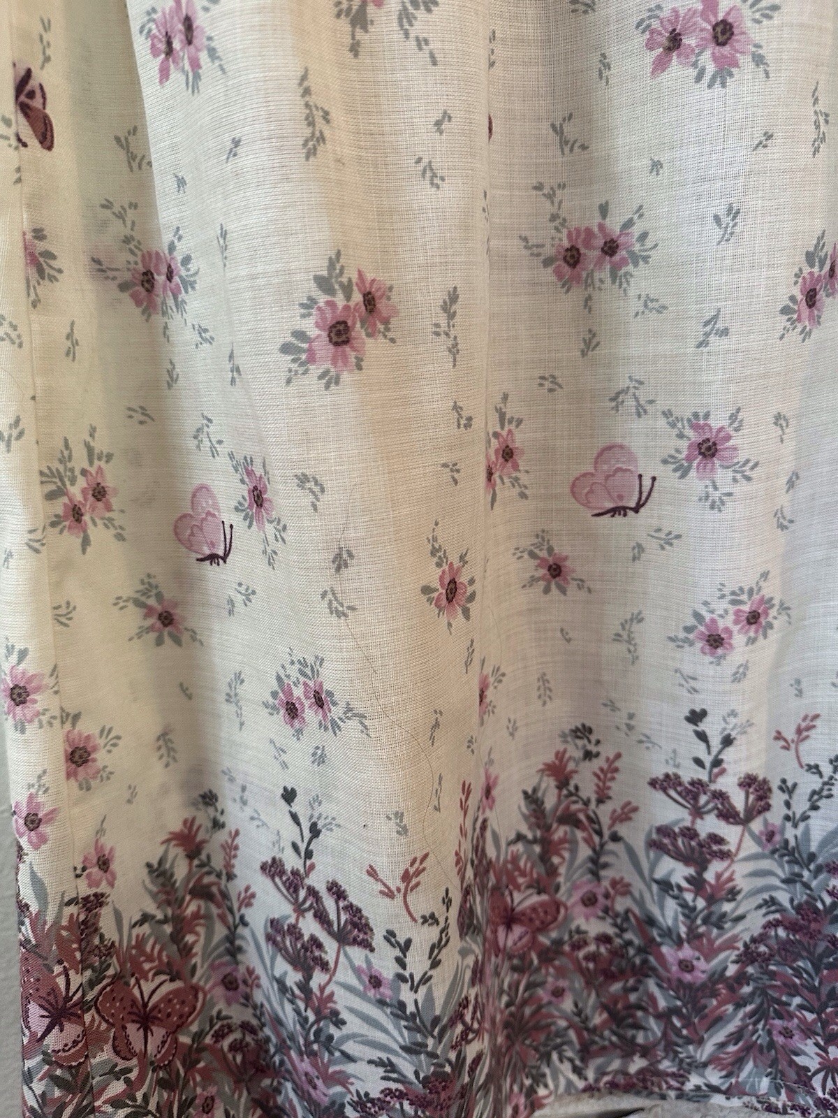 B8 Vintage Kay Windsor Butterfly Floral Sheer Dress Size M/L – See Description