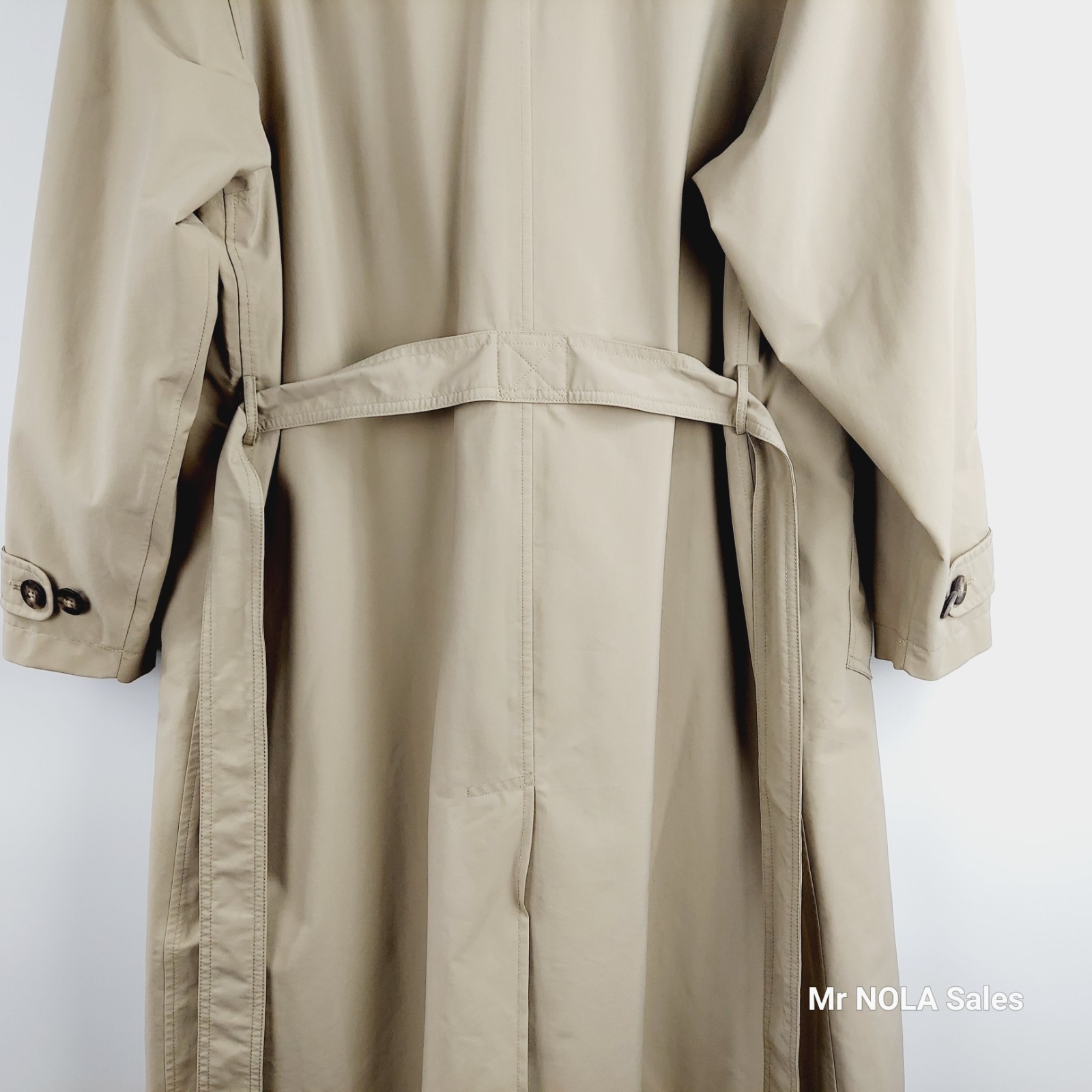 LL Bean Women&rsquo;s Medium Regular Gortex Beige Trench Coat Duster Hidden Buttons