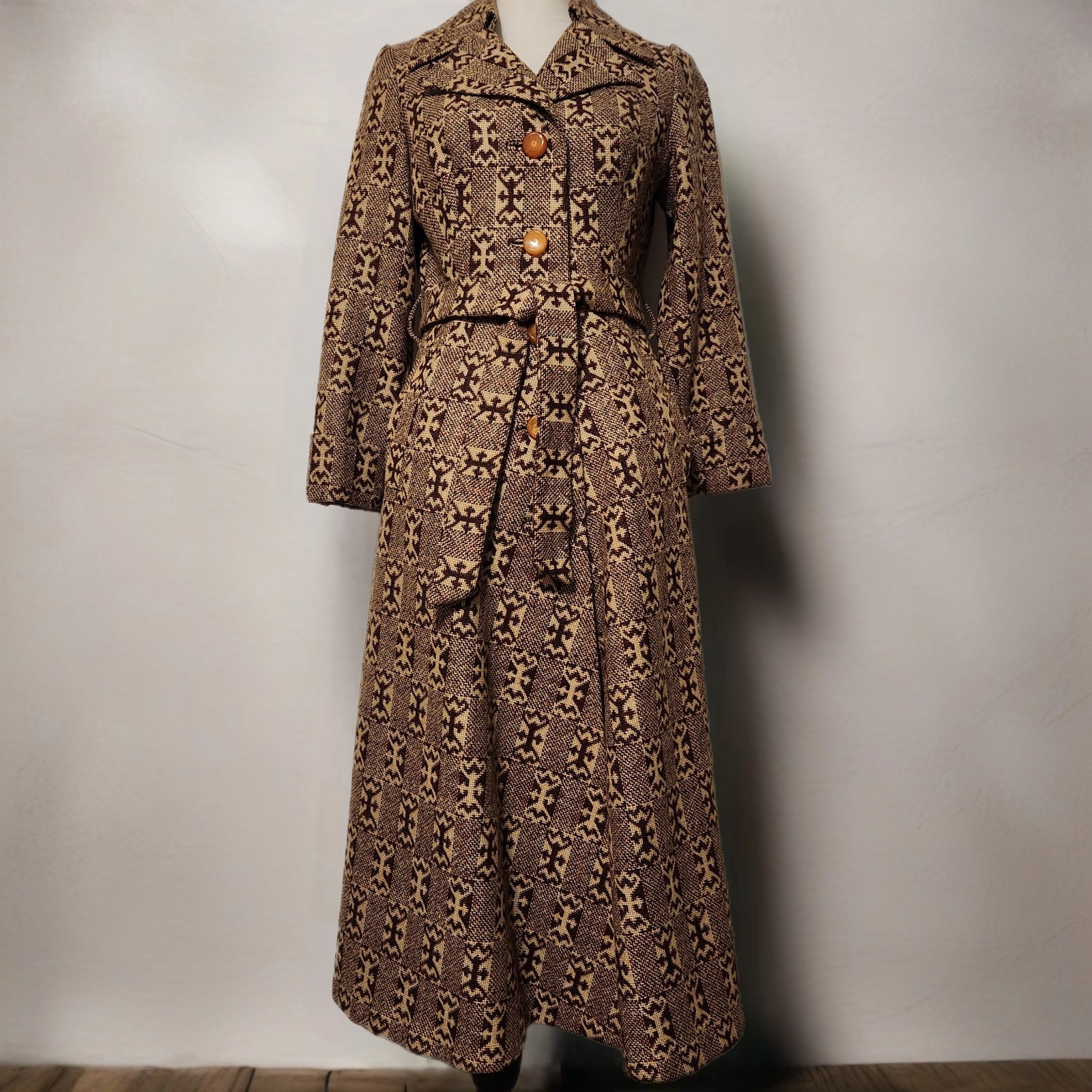 Mint True Vintage 60s Maxi Coat British Hong Kong Ultra Mod classic