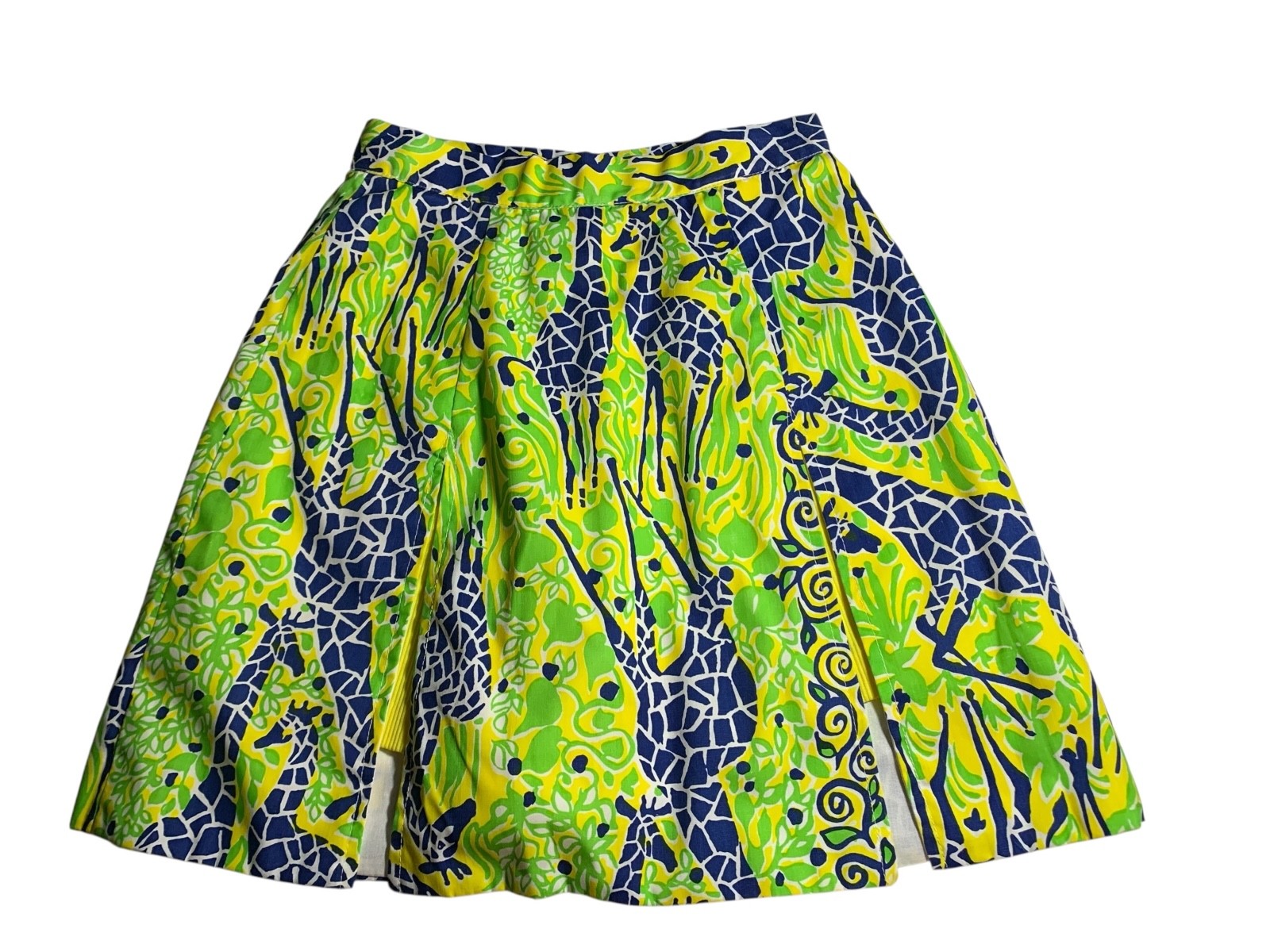 LILLY PULITZER Vintage 70s Women&rsquo;s Giraffe Mini Skirt Skort Short – Size XS