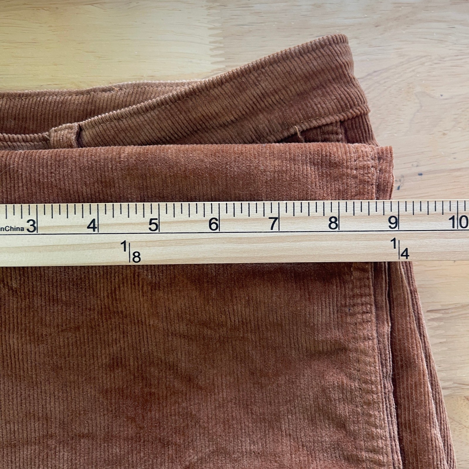 Wrangler RETRO Corduroy BOOT CUT Pants Womens 32×34 Flare High Rise Brown