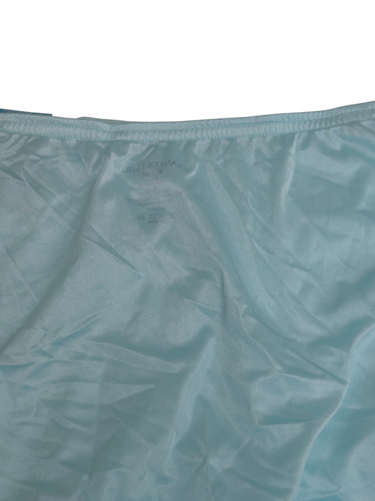 Vintage Light Blue Vanity Fair Granny Brief Size 6/M Laced