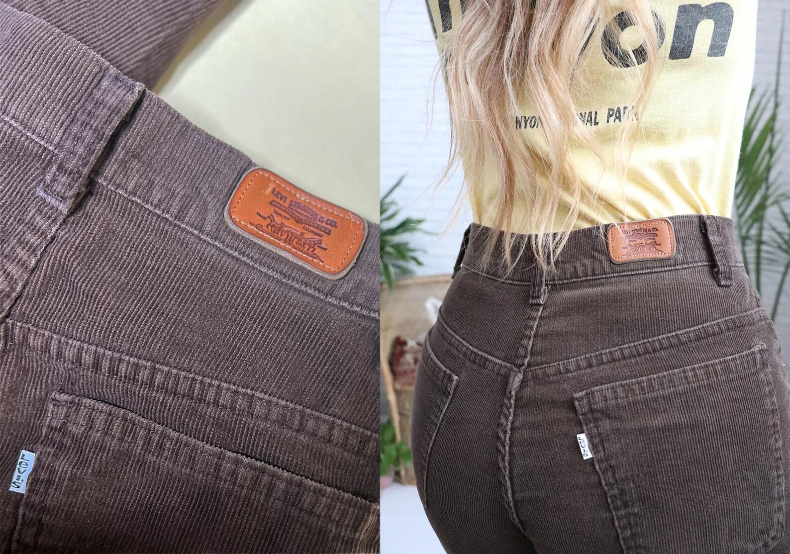 70s Brown Levi s Corduroys | 29 Waist x 33 Length | Vintage Deadstock Pants
