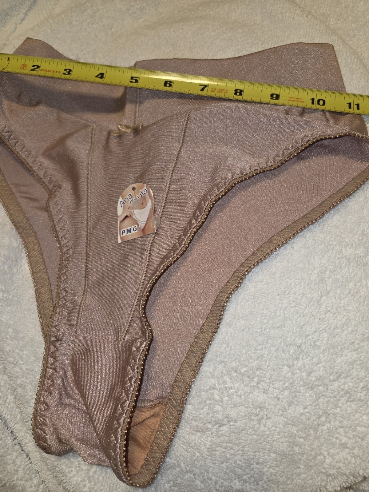 NWT Vintage Beige Ana Paula Lingerie Hicut Panty Medium Large See Pics