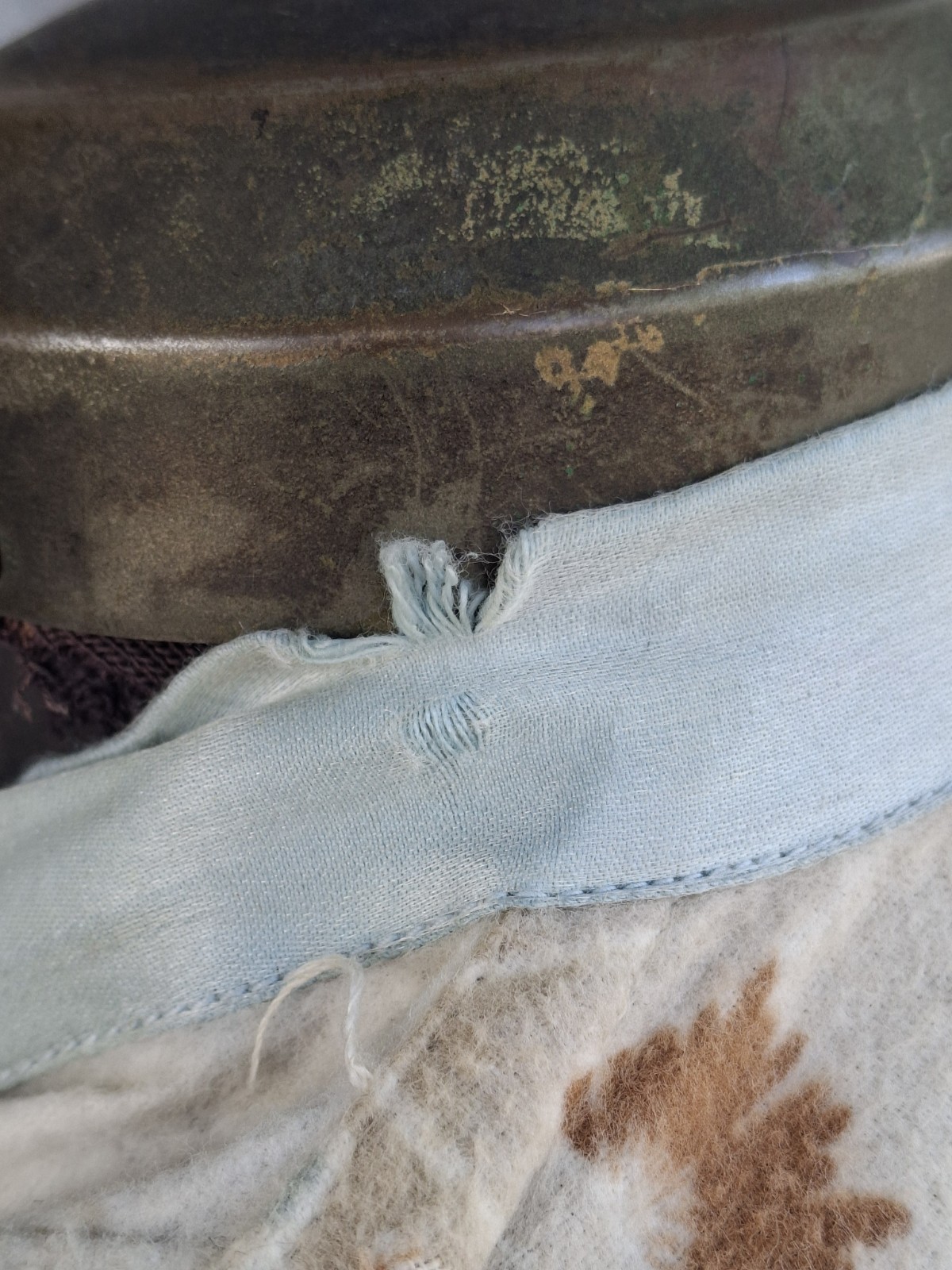 Vintage 1890s 1900s Victorian Edwardian flannel silk robe cream brown blue Asian