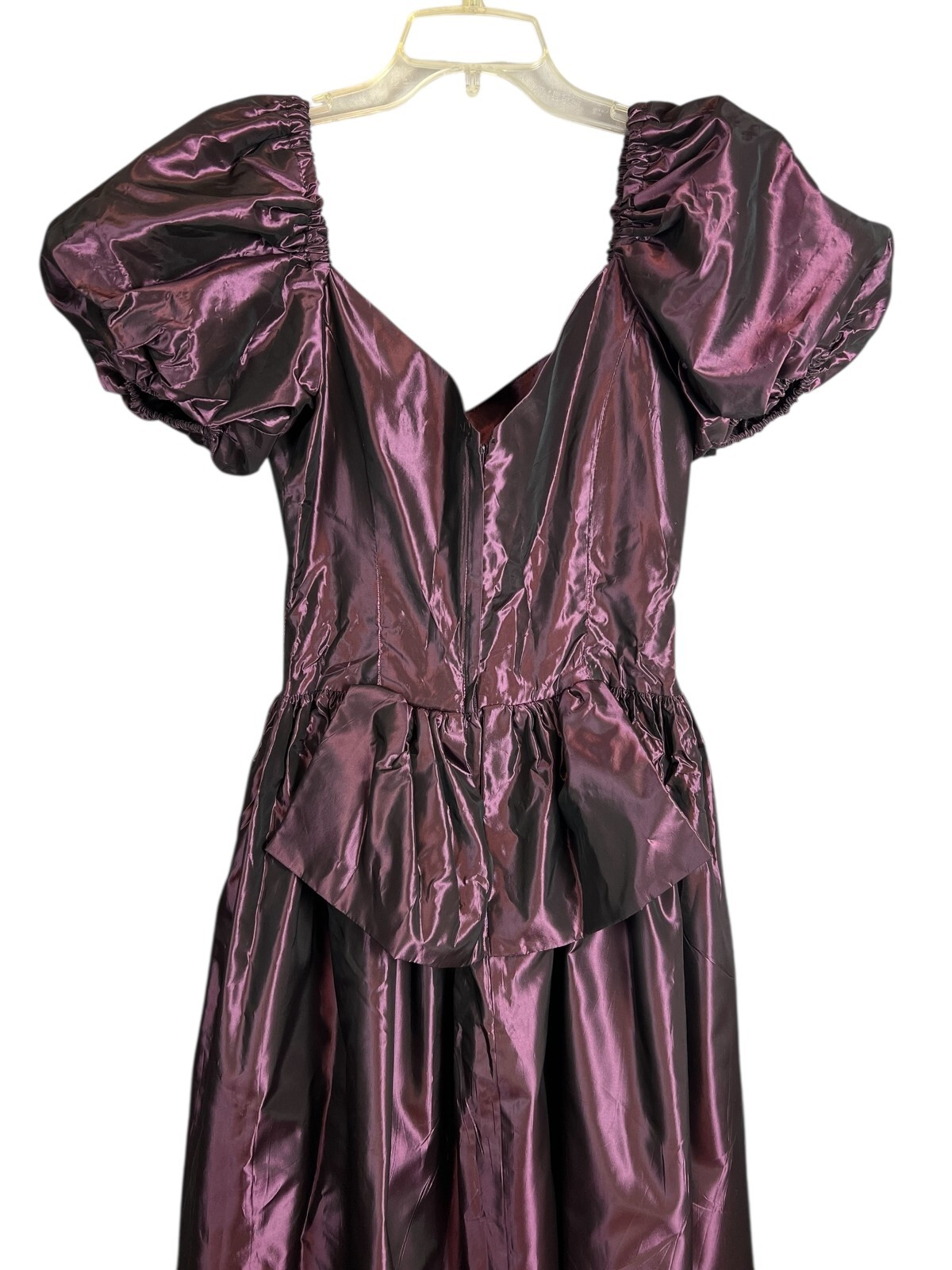 Vintage 80s Cachet Bari Protas Sweetheart Gown Formal Dress w Puff Sleeves 5/6