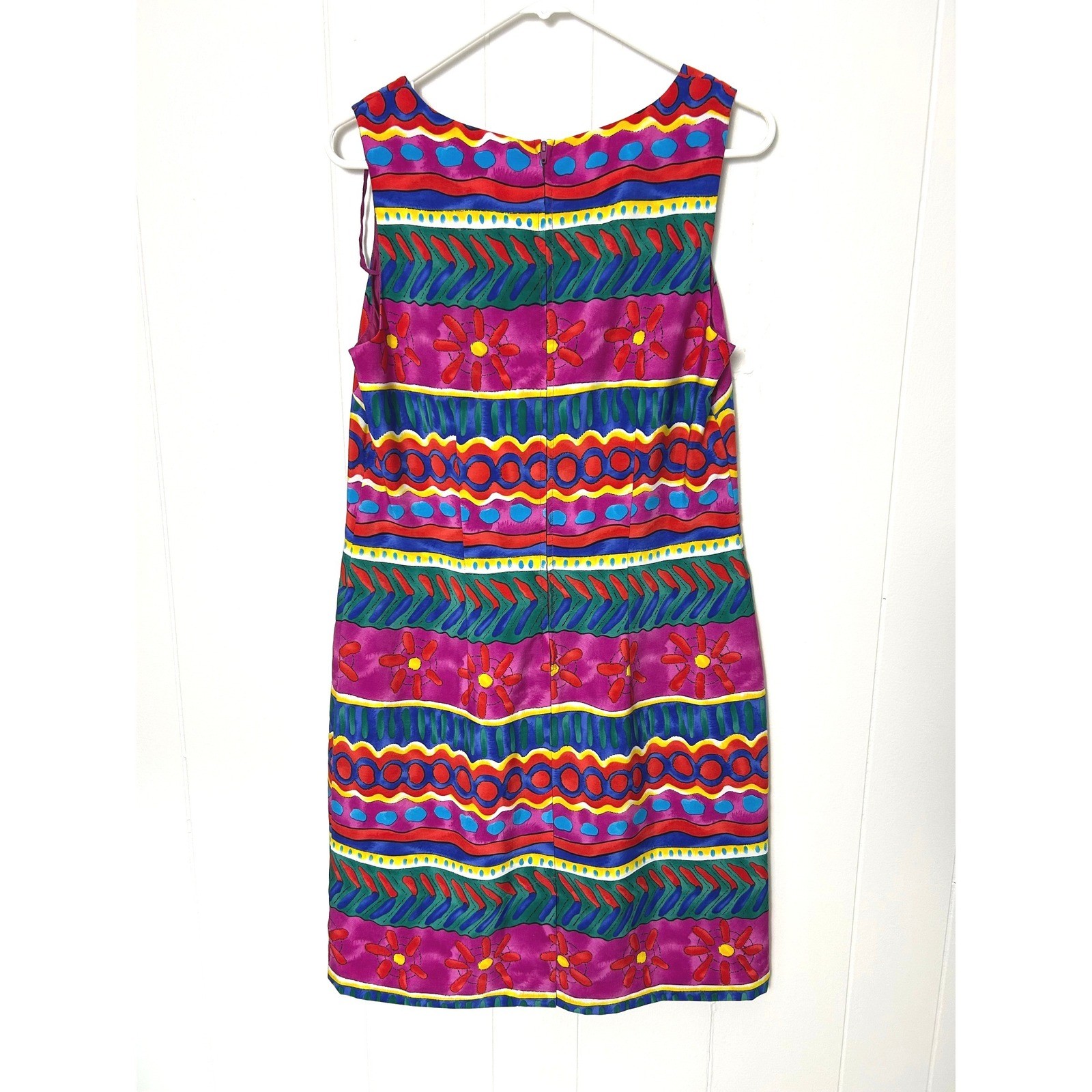 Jessica Howard Dress size 12 Pink Vintage 90s Maximalist Art To Wear Shift Retro