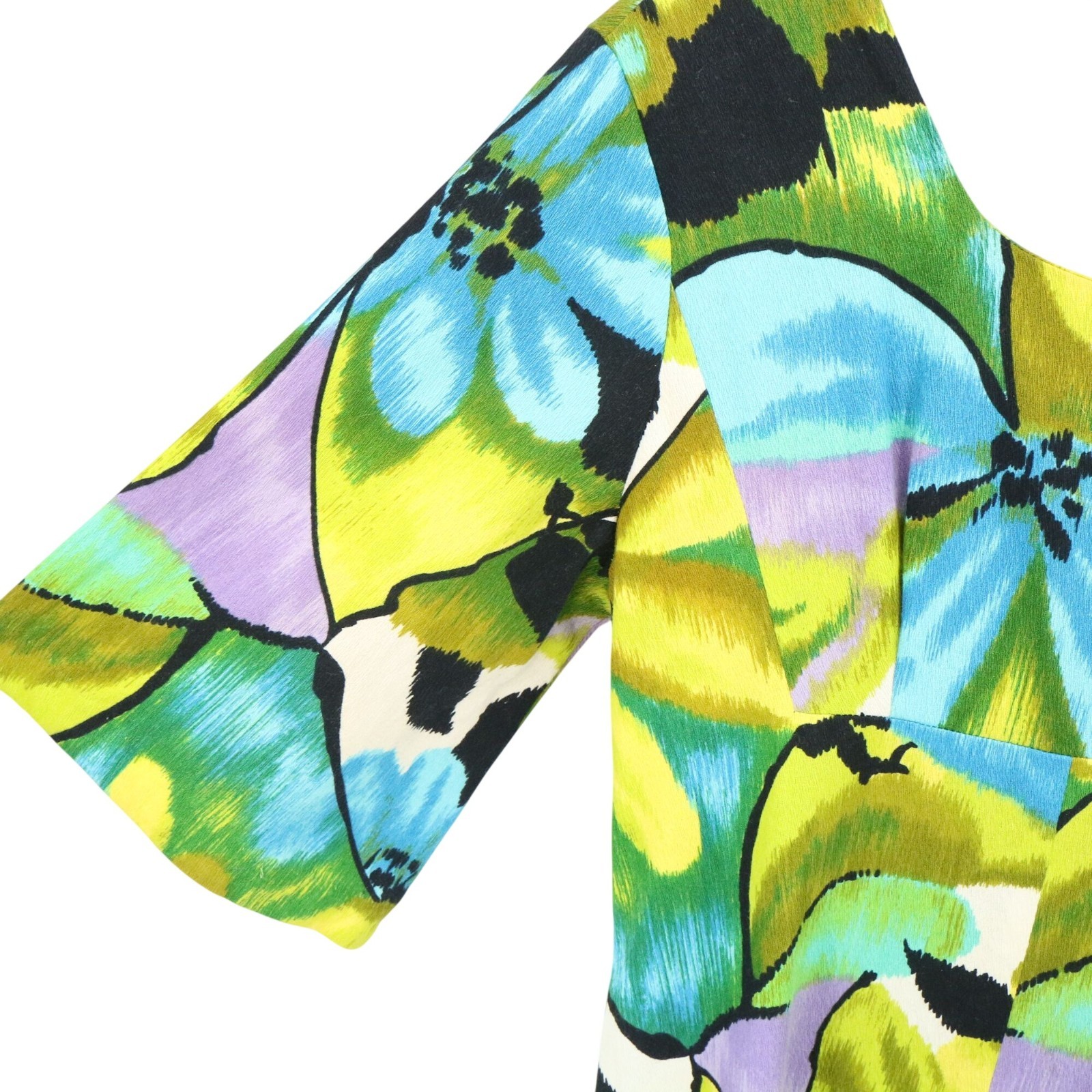 Vtg 60&rsquo;s Stunning Ui-Maikai Hawaii Bright Hawaiian Floral Barkcloth Maxi Dress