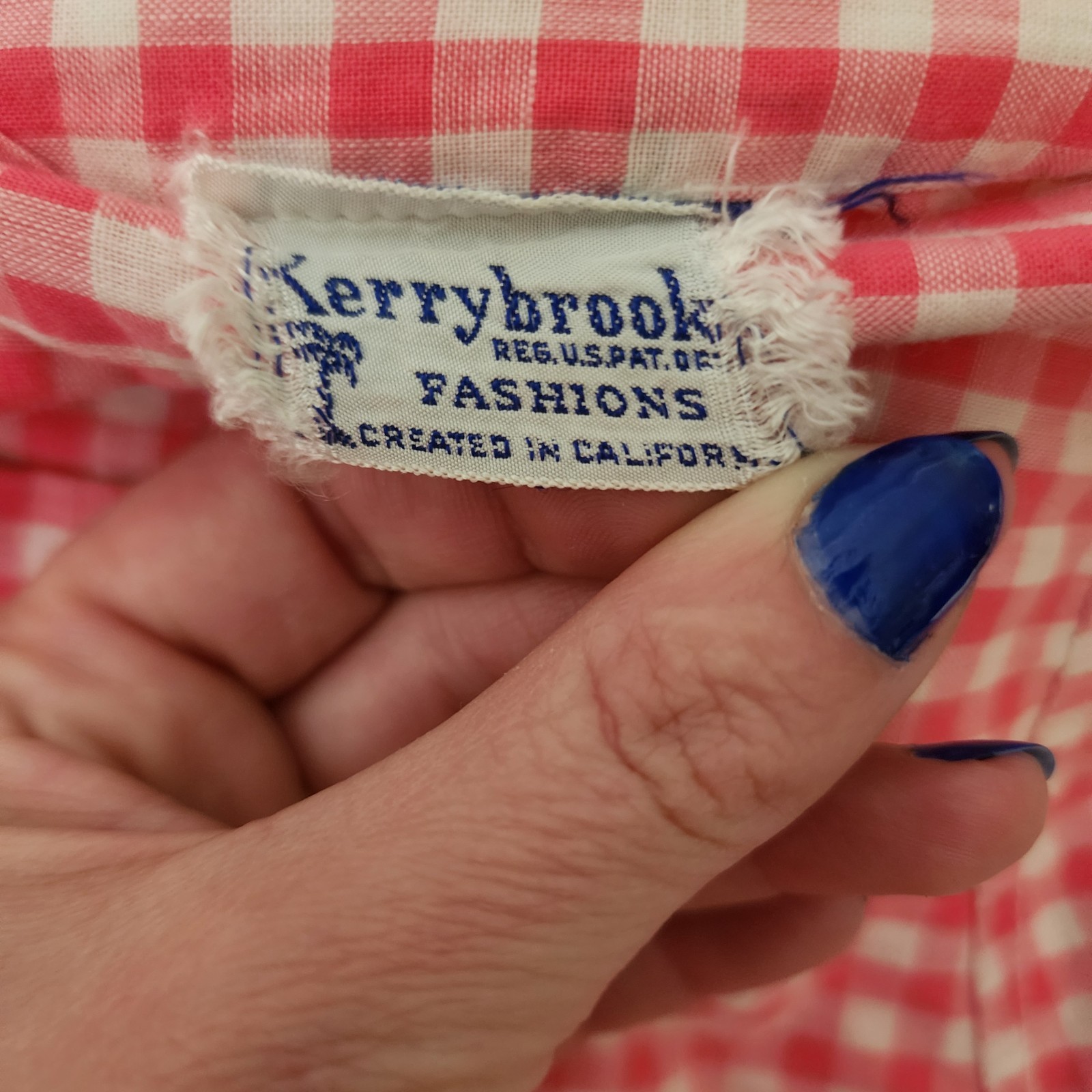 1950s 1940s Kerrybrooke Gingham Set 2 Pc Cotton Shorts Blouse SM XS Vintage