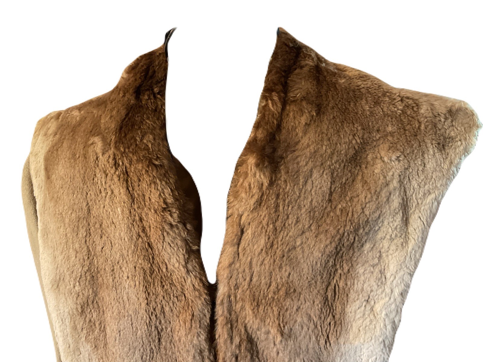 Women&rsquo;s M/P Vintage Wool, Mid Length Coat w/Sheared Beaver Collar,Satin Lining