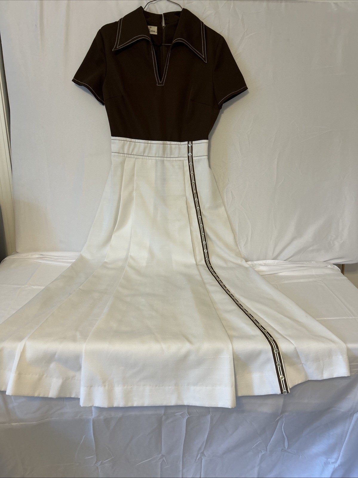 Vintage The Kollection Formal Pleated Maxi Hostess Dress 1960/70’s Size-S