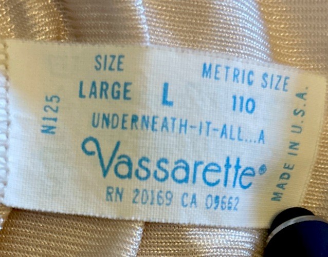 Vassarette Half Slip L Beige Silky Lace Trim Vintage Lingerie 24” Inches Long