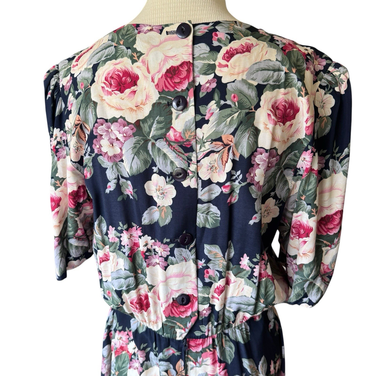 Vintage E.D. Michaels Melanie Drucker 12 Floral A Line Dress Cottagecore Teacher