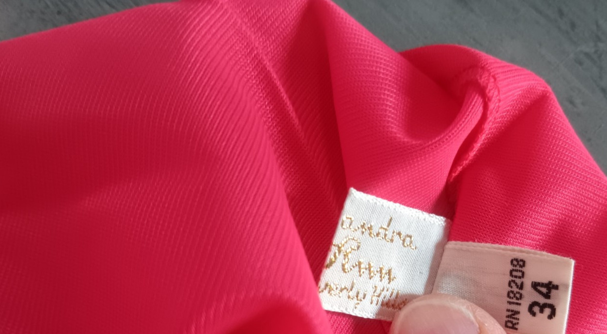 Vintage Clair Sandra by Lucie Ann Beverly Hills Gown Red/Pink Size 34