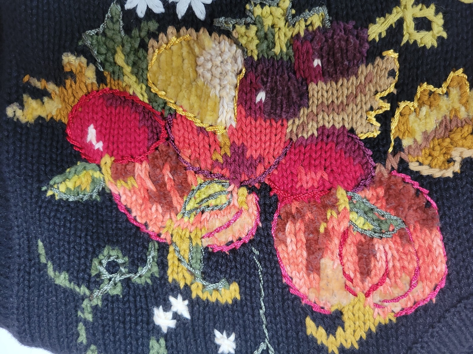 2001 Vintage Hairloom Collection Women&rsquo;s L Knit Sweater Harvest Thanksgiving