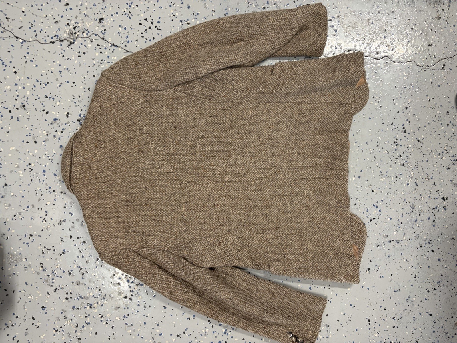 Vintage Tan Wester Tweed Houndstooth Blazer Size Medium