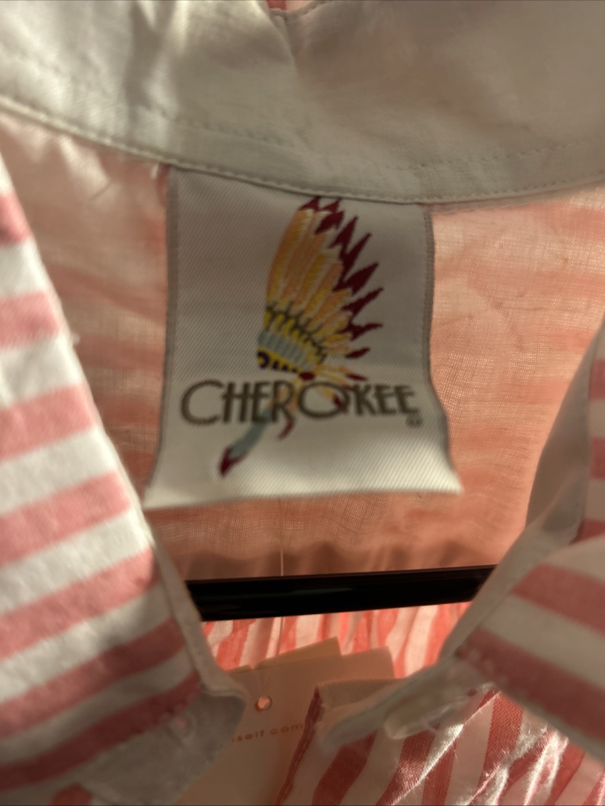 VTG Cherokee Striped Long Cottagecore Sleep Shirt Lot Of 3 NOS Deadstock 80s 90s