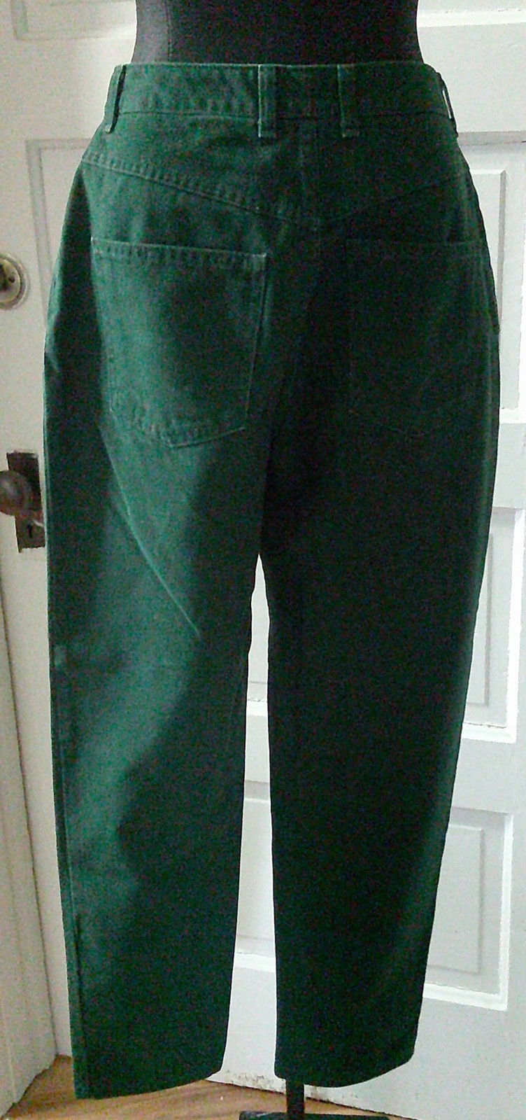 80&rsquo;s TALBOTS Forest Green Flat Front Jeans Pants Trouser Slacks 10P