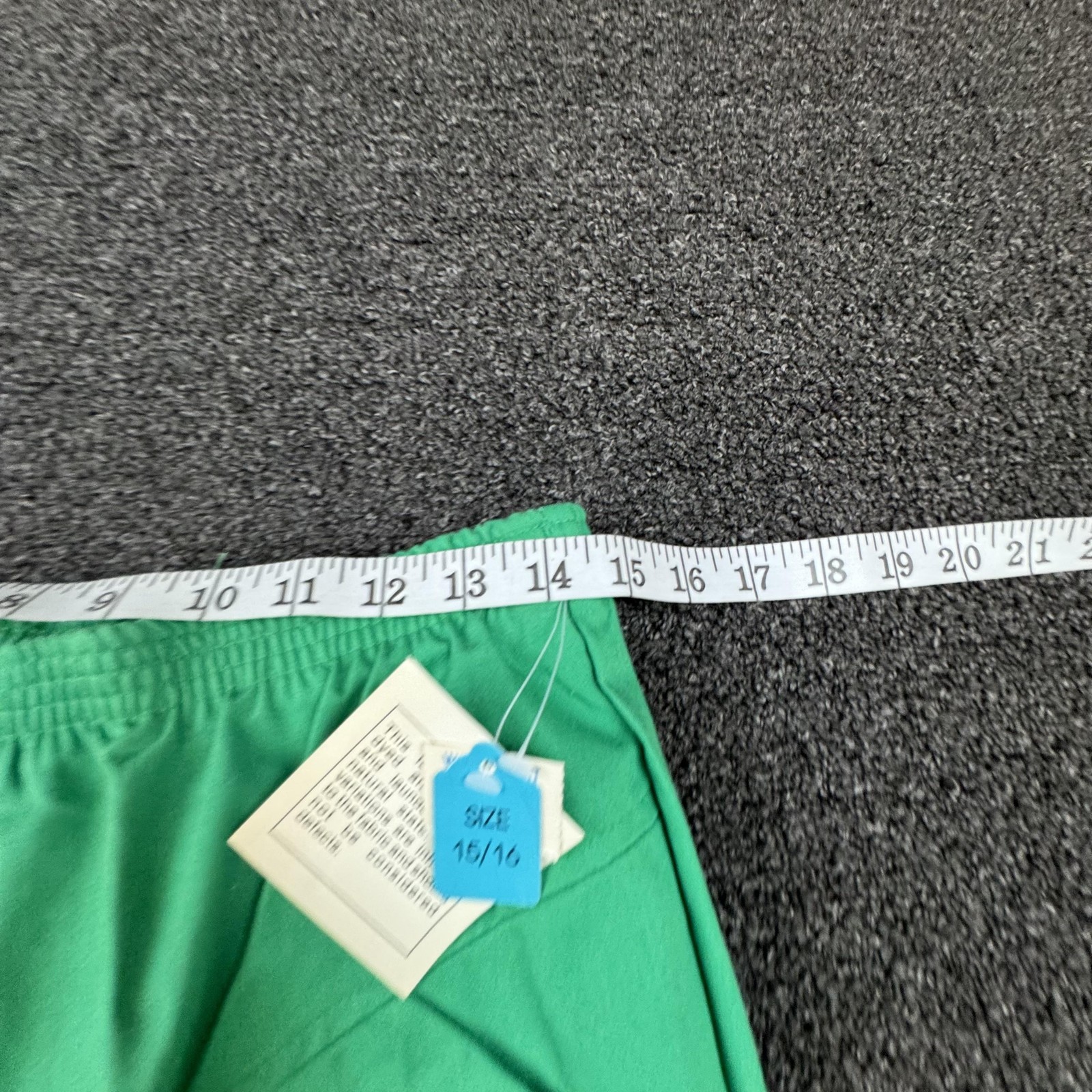 Vtg Club Newport Dress Pants Women 14-16 Green Flat Front Crease Solid Elastic