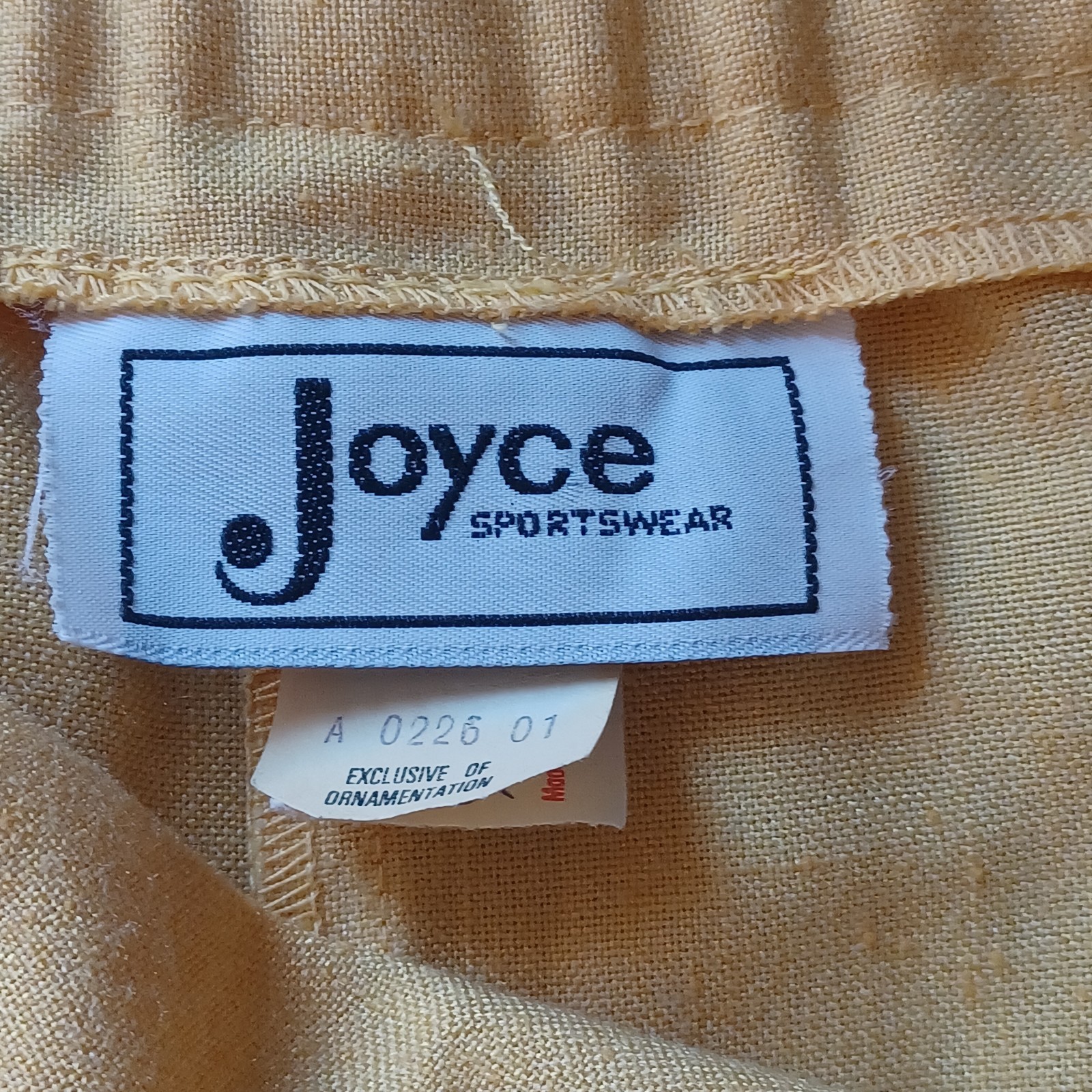 Vtg Joyce Sportswear Yellow Pencil Straight Skirt Pleats Sz 13/14 Made in USA