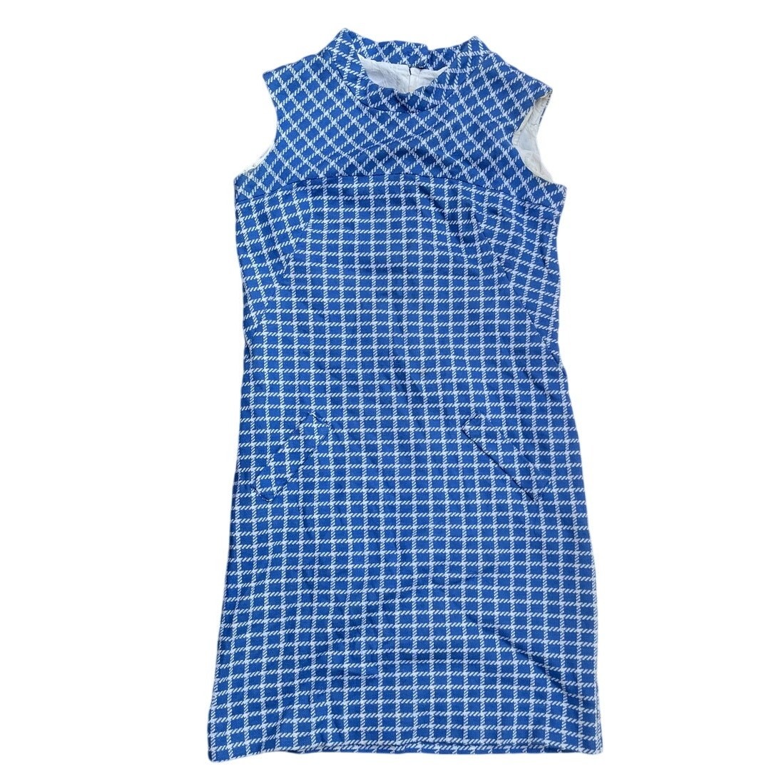 Beeline Blue Cotton Polyester Blend Dress 1960&rsquo;s Size S