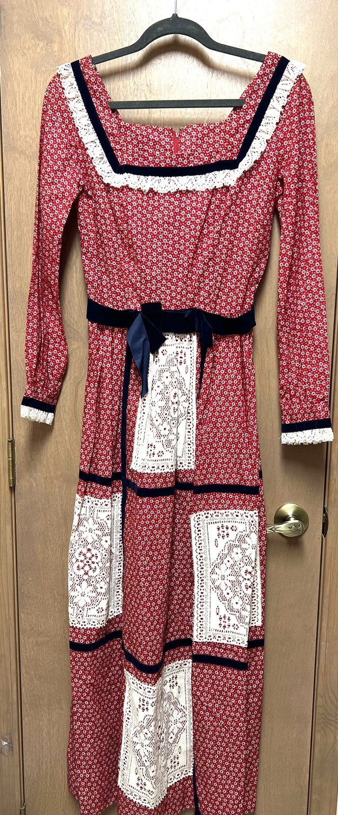 Vintage Toni Todd Dress Floral Lace Size 10 70s Cottage Core