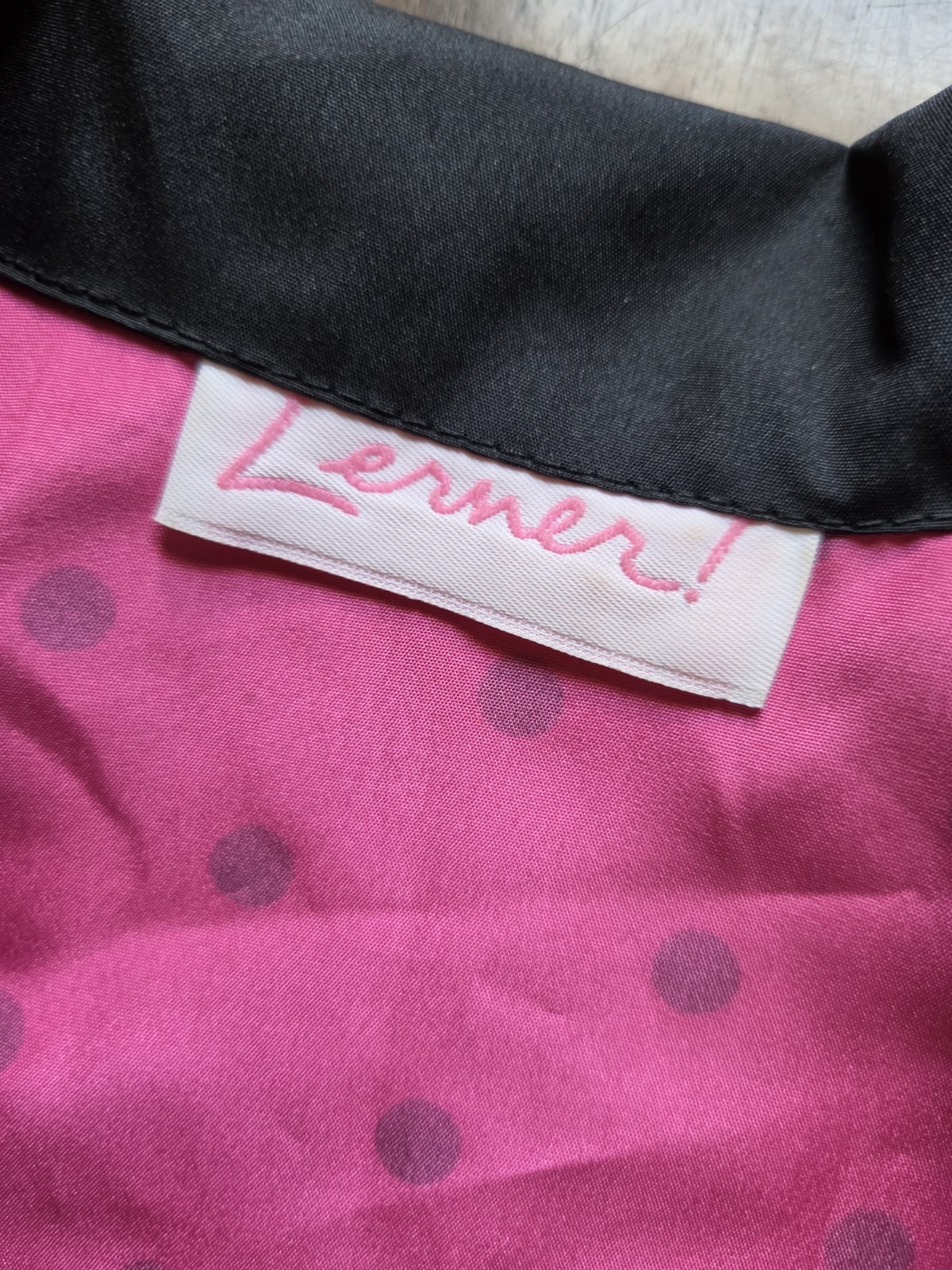 VTG 80s Lerner Hot Pink Polka Dot Peplum Skirt Suit Set Bow Back No Tag Fit Sz 6