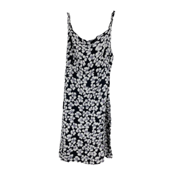 Vintage Rampage Dress Black White Y2K Floral Mini Sleeveless Back Zip Size 9