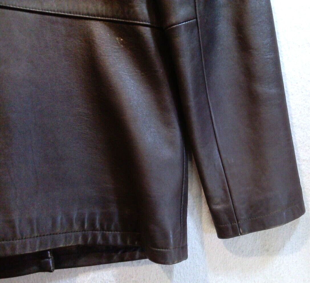 Vtg Adler Authentic Lamb Skin Soft Leather Jacket Womans Lined Coat Brown Sz L