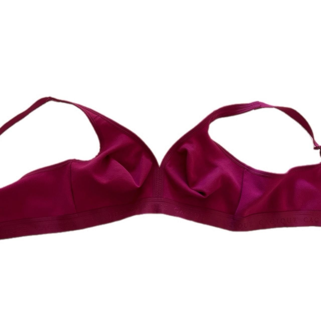 Cacique 40C Wireless Wire Free Soft Womens Pink Bra