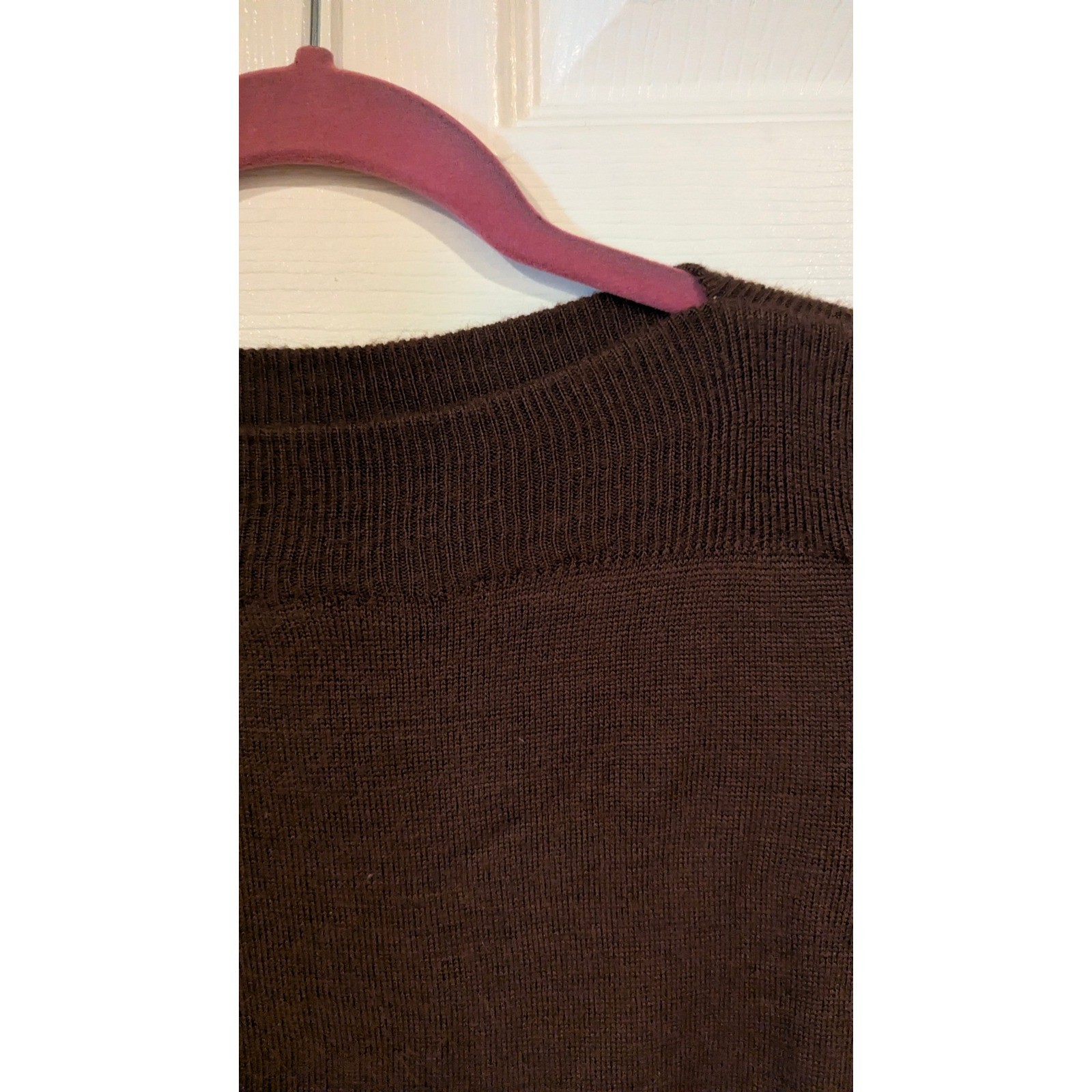 Gotham Vintage Boat Neck Sweater Medium Brown Cashmin Acrylic Deadstock 70s