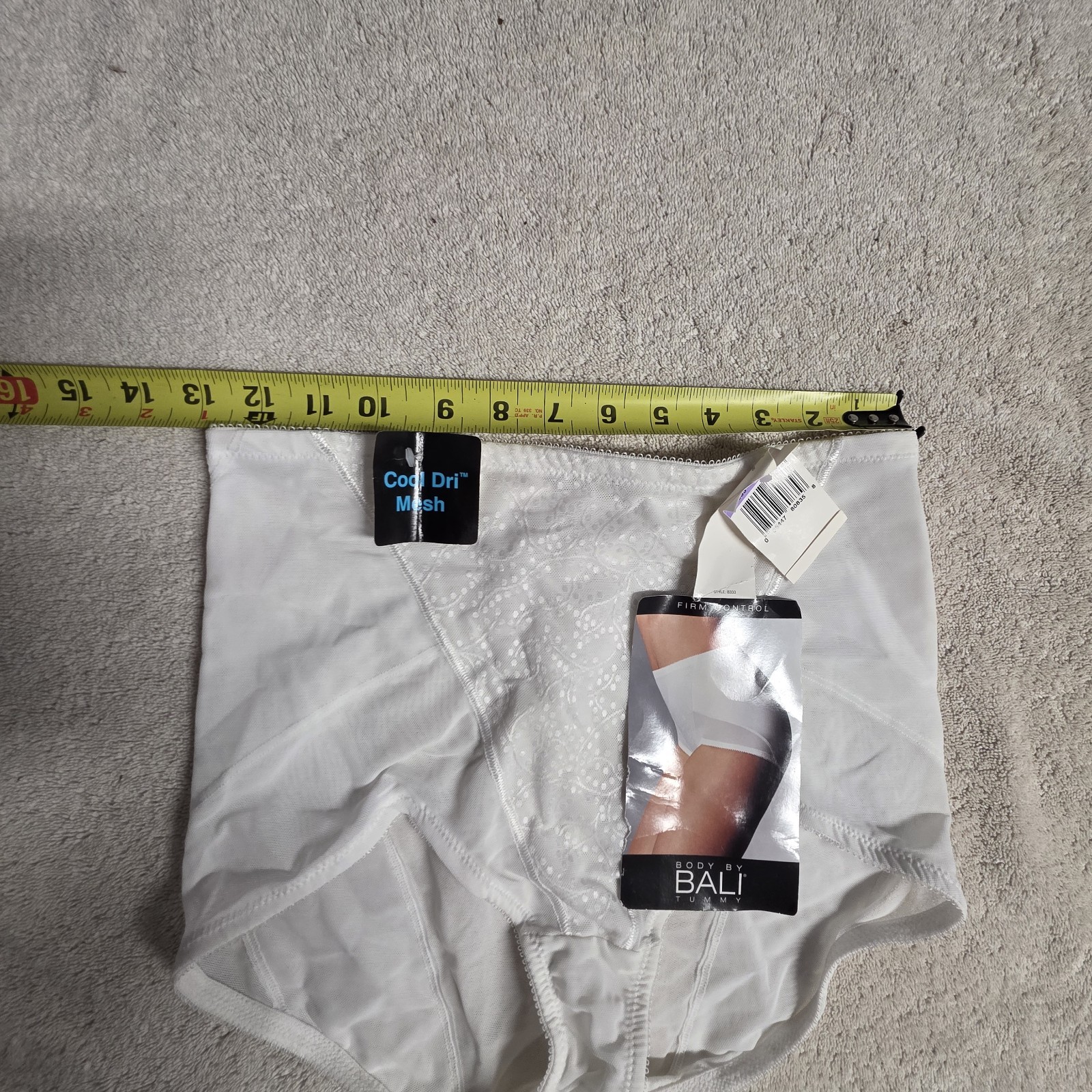Vintage Body By Bali Tummy Control Shape Wear Brief White Sz XL NWT
