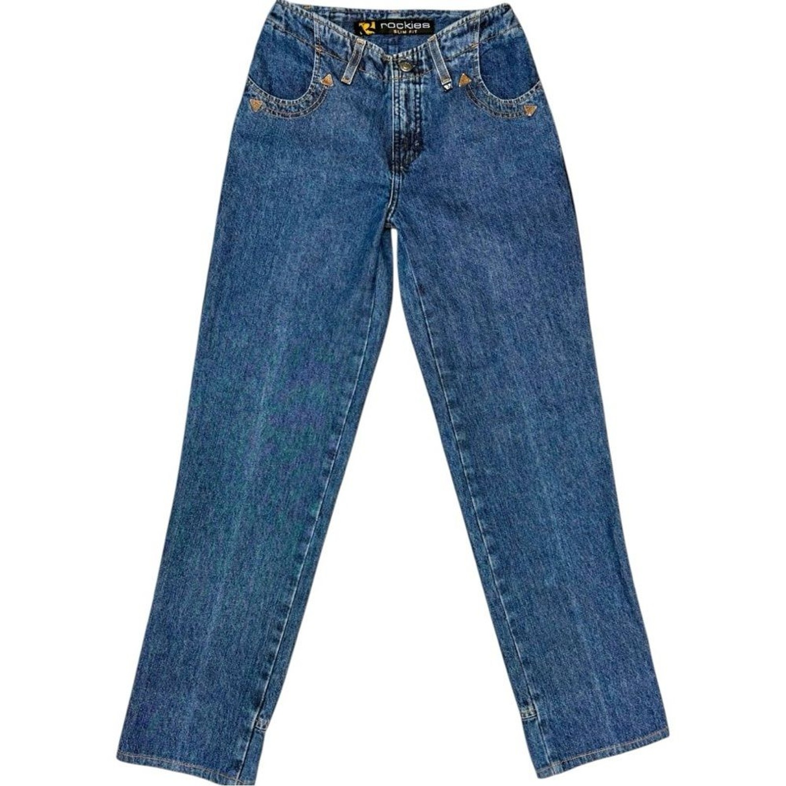 Vintage Rockies Western Jeans Slim Fit Blue Jeans High Rise Size 26 Long